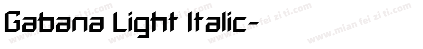 Gabana Light Italic字体转换